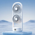 Dual Head Desktop & Wall-Mount Fan with Night Light Display