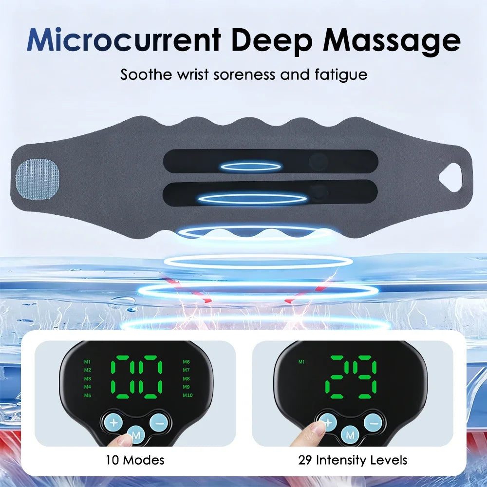 EMS Microcurrent Wrist Massager – 10 Modes & 29 Levels