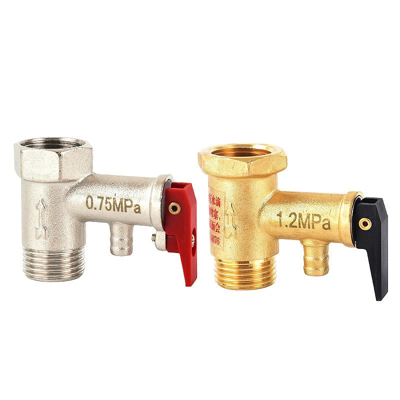 Durable Brass Safety Valve, Adjustable Pressure Relief Valve Protects Enclosed Water Systems From Overpressure Exhaust Fittings Oasis Select