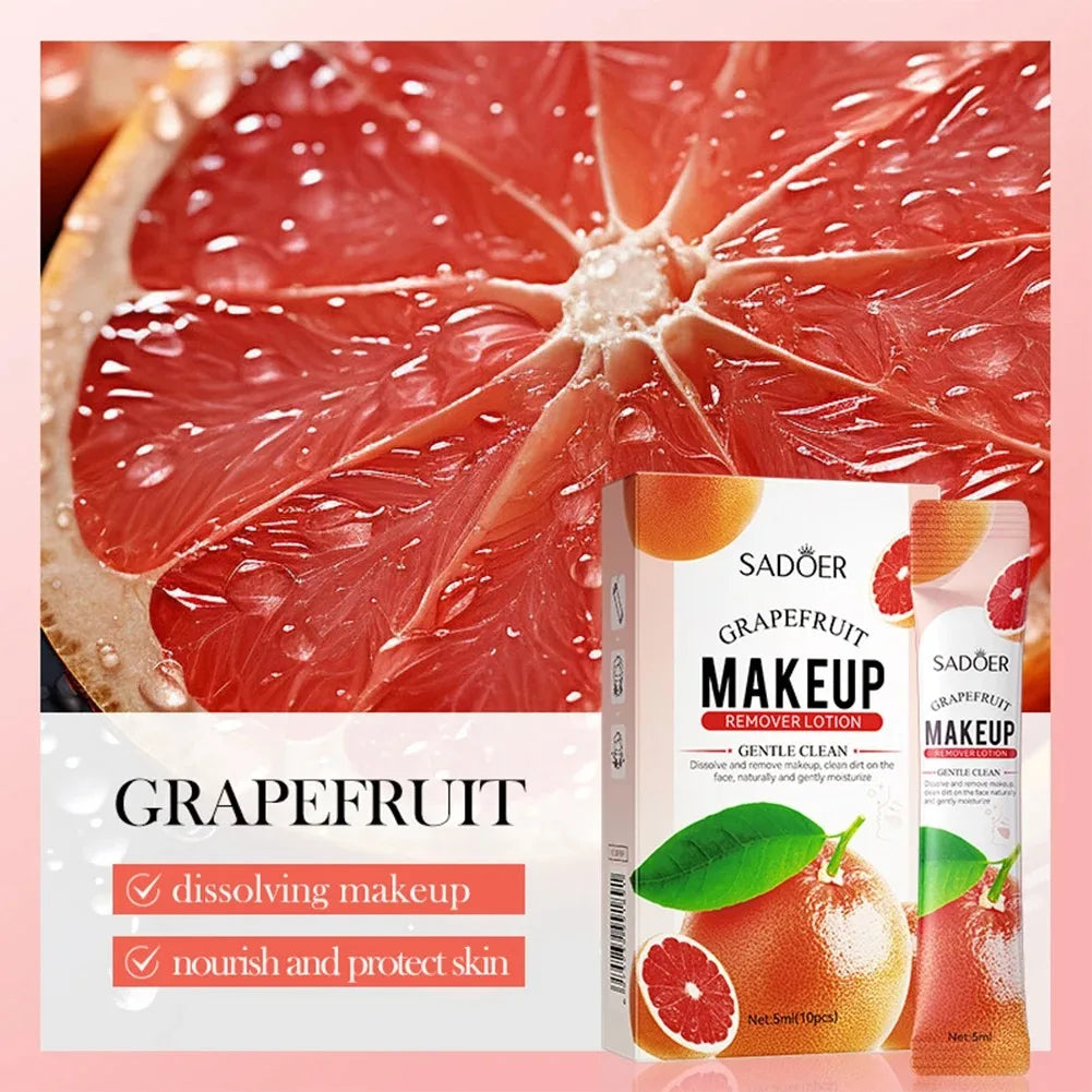 Sadoer Grapefruit Makeup Remover – Gentle Cleansing 10x5ml Makeup Remover Oasis Select