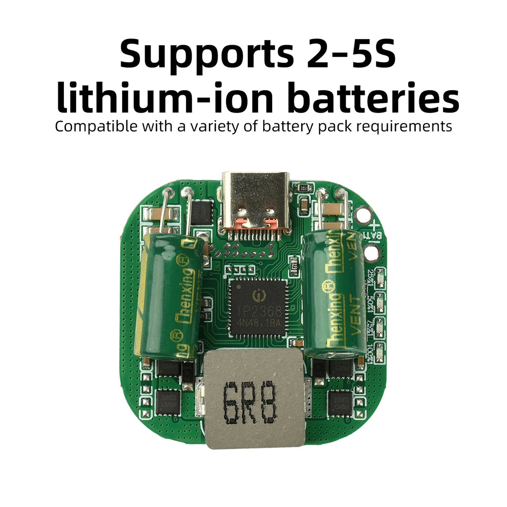 IP2368 100W Bidirectional Buck-Boost Charge/Discharge Fast Charging Module for 2-5S Lithium Batteries Temperature Protection Oasis Select