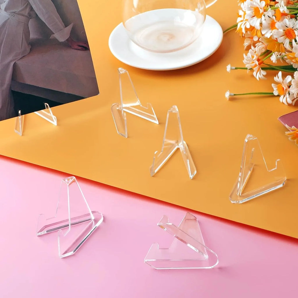 10/30pcs Transparent Acrylic Coin Display Stand Trading Card Stand Commemorative Coin Mini Stand Badge Stand Ornament Oasis Select