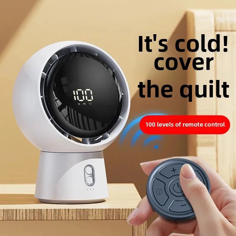 URGGU 100-Speed Rechargeable Mini Desk Fan with Remote
