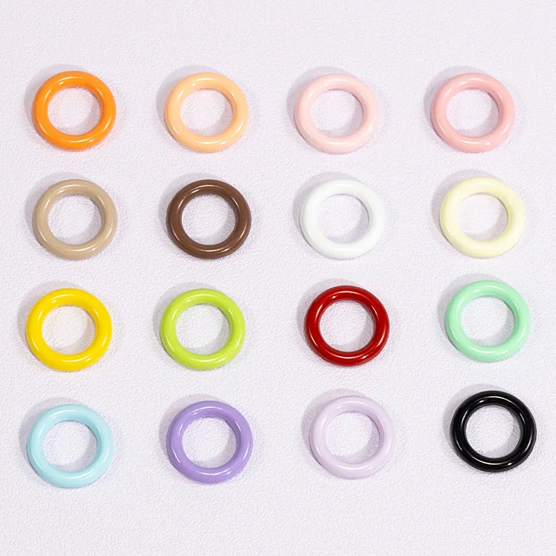 50pcs 9mm Mix Color Soldered Closed Jump Rings Small O Ring Connector for DIY Bracelet Necklace Craft Jewelry Making Oasis Select Mix 1.7X9mm
