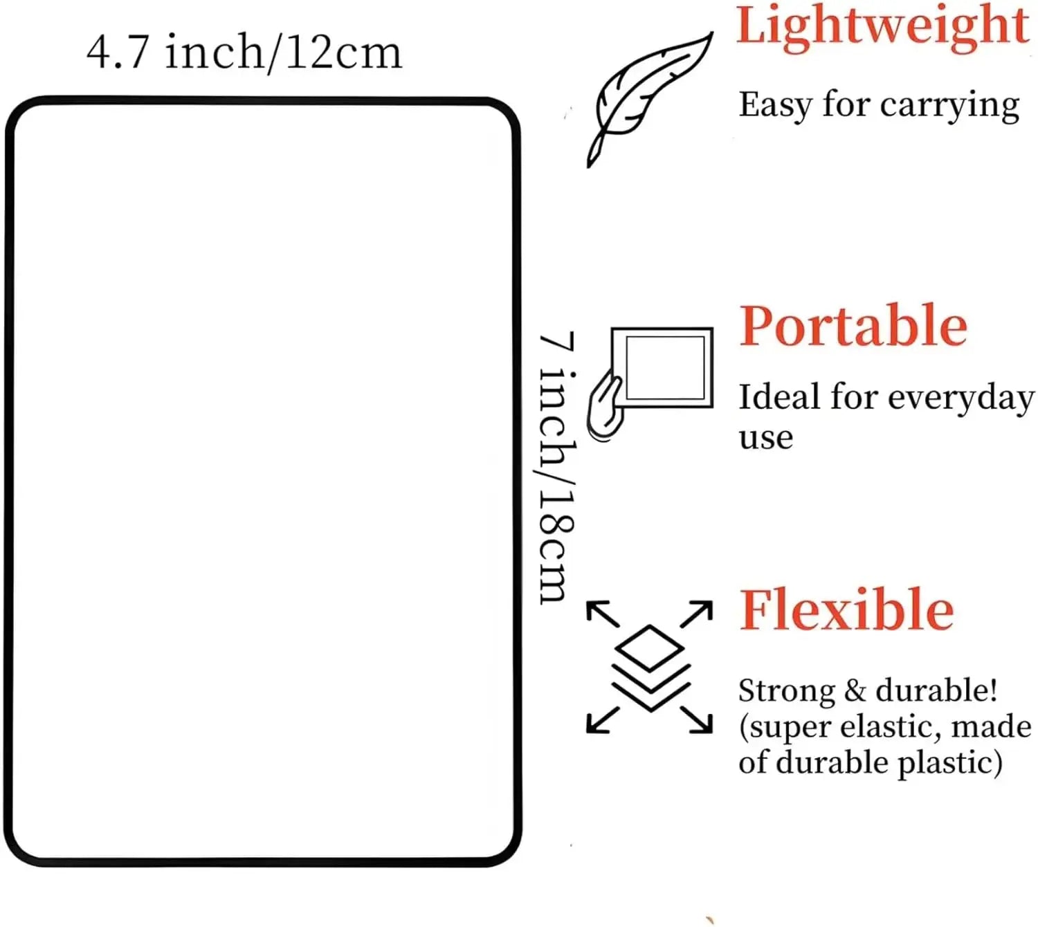 Large-size reading aid lens, Creative Christmas Gift, for Elderly Low Vision Reading Small Print Books/Documents,Bookmark,PVC Oasis Select