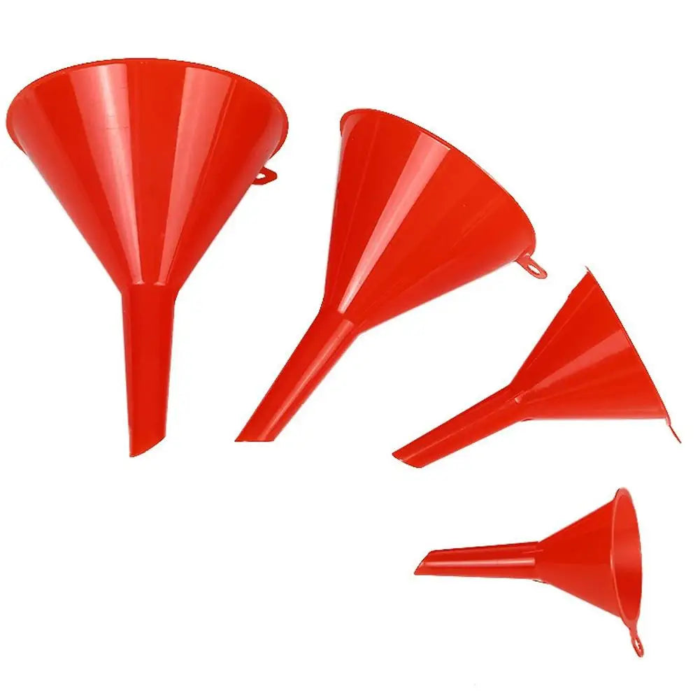 4Pcs Plastic Funnel Set Universal Car Motorcycle Oil Gasoline Fuel Funnel Oil Change Refueling Tool Oil Funnels Filling Tool Oasis Select