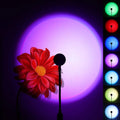 7 Colors Sunset Lamp USB Powered Rainbow Projector Lamp Bedroom Atmosphere Night Light 14 Modes Photography Background Lights Oasis Select 7 Colors