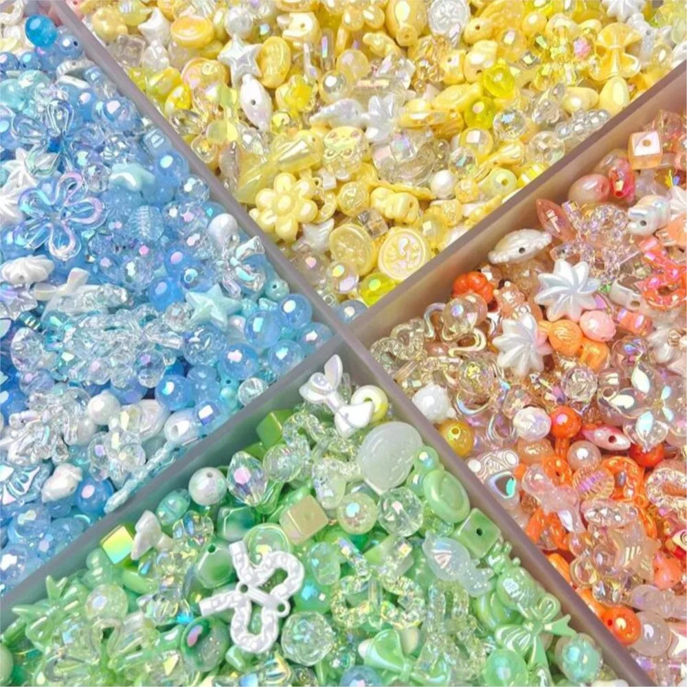 20g Y2K Acrylic Assorted Beads Flower Sweetheart Butterfly Candy Kawaii Aesthetic Beads for Bracelets DIY Jewelry Making Supply Oasis Select