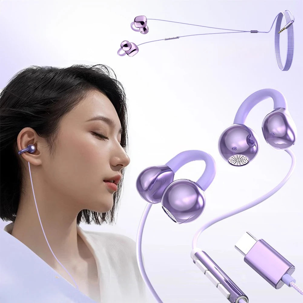 Clip-On Wired Earphones USB-C & 3.5mm | IPX4 | HD Mic