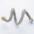 304 Stainless Steel 20-200cm Corrugated Pipe 1/2" BSP For Bathroom Water Heater Hose And Toilet Woven Explosion-Proof Water Pipe Oasis Select Silver 200cm