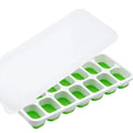 Ice Cube Tray Mold with Lid Silicone Square 14 Cube Easy Release Ice Cube Molds Summer Kitchen Bar DIY Iced Cocktail Freeze Tool Oasis Select Green