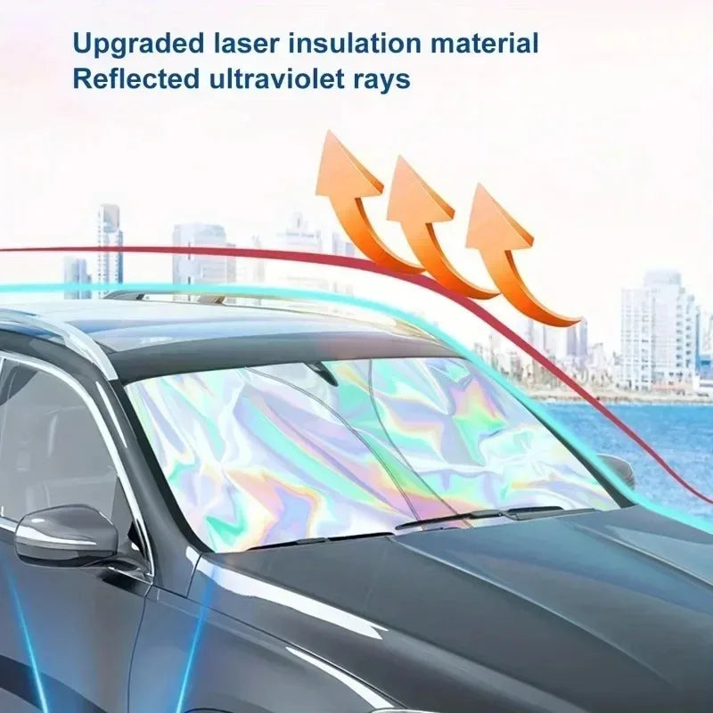 Front Window Sunblock Car Sunshade Thermal Insulation Blinds Interior Windshield Shade Cover Cooling Car Sunblock Accessories Oasis Select