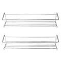 Iron Shelf Wall Mounted Organiser Kitchen Home Spice Storage Rack Bathroom Storage Drainage Rack Bathroom Kitchen Accessories Oasis Select White B 2PCS