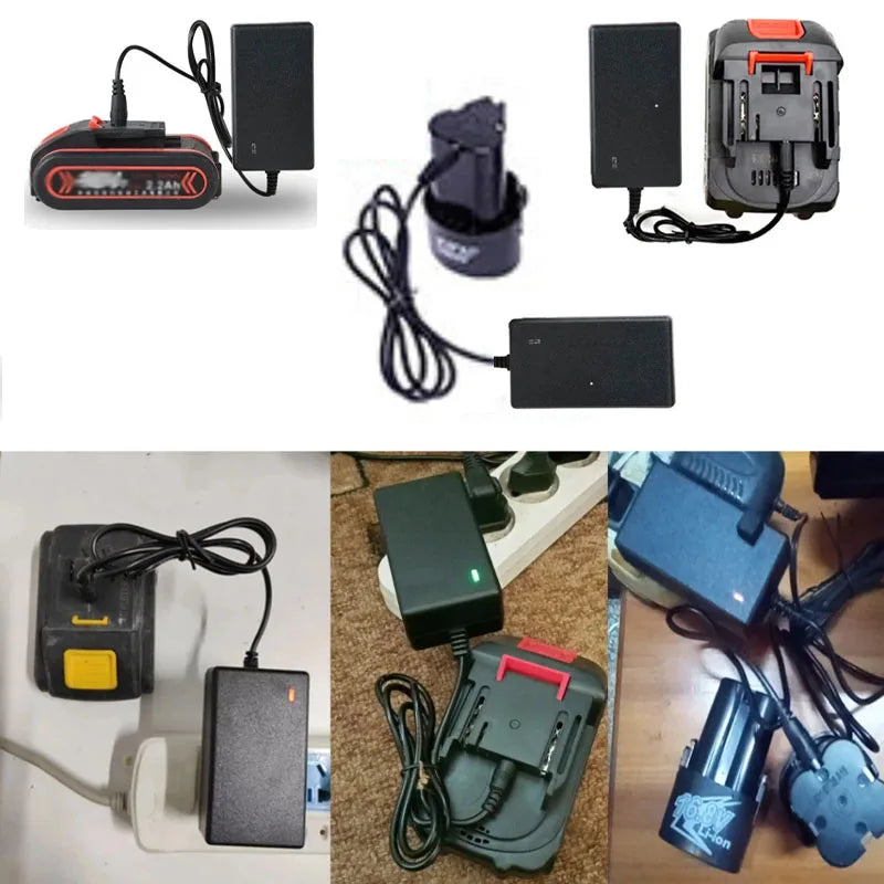 12.6V 2A 21V 1A 18650 Lithium Battery Charger For 12V 18V Screwdriver Wrench Li-ion Battery Pack DC 5.5mm * 2.1mm 2.5mm Input Oasis Select