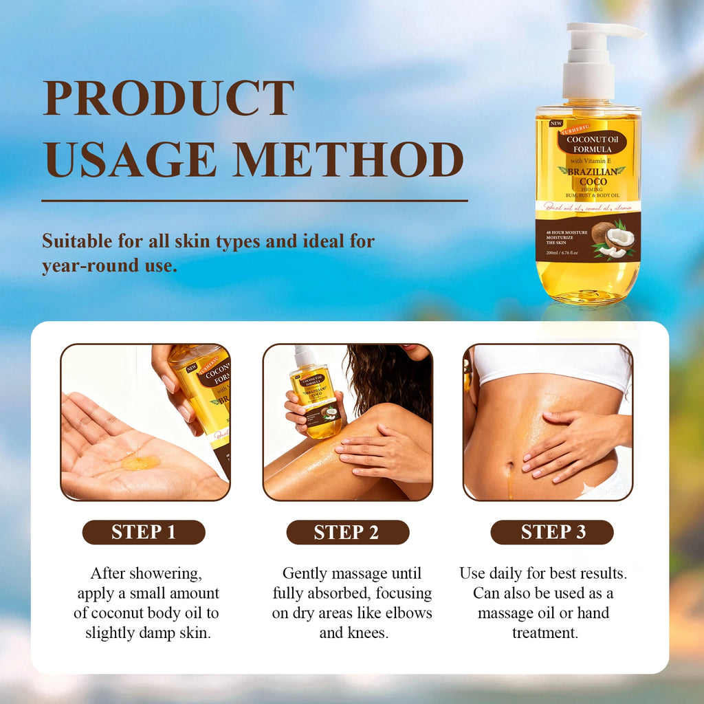 Organic Coconut Oil Body Cream – Deep Moisturizing, 200ml Body Moisturizer Cream Oasis Select