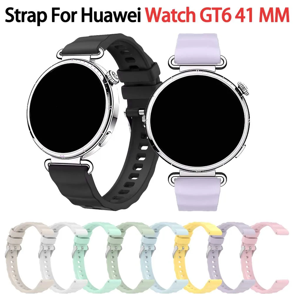 18mm Silicone Watch Strap for Huawei GT4/GT5/GT6 & Garmin Silicone Watch Strap Oasis Select