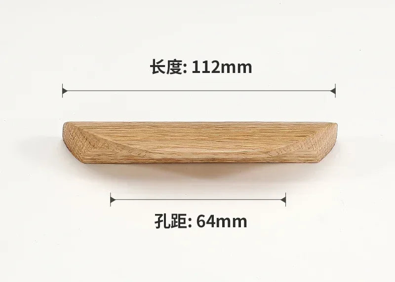 1PCS wooden wardrobe door handles high-end natural wood wind extended walnut cabinet drawer handles kitchen cabinet handles Oasis Select pitch-row 64mm4