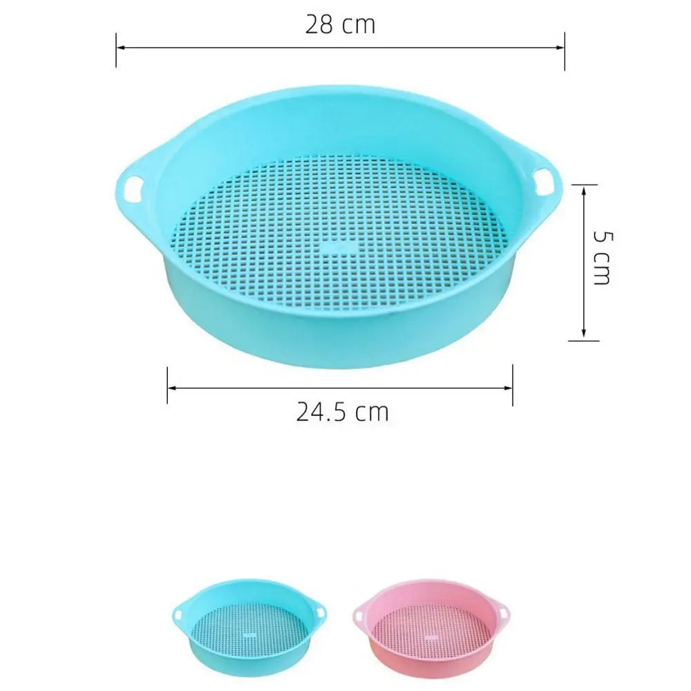 Sifting Tool Plastic Soil Sieve Sifter Multi-use Round Sand Screen Filter Manual Garden Mesh Pan Compost Oasis Select