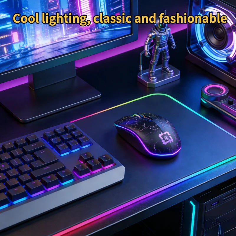 Bluetooth 5.2 Mouse RGB 2.4G Wireless Mouse Dual-Mode Gaming Mouse 6 Buttons Silent Mouse For MacBook Tablet Laptops Computer Oasis Select