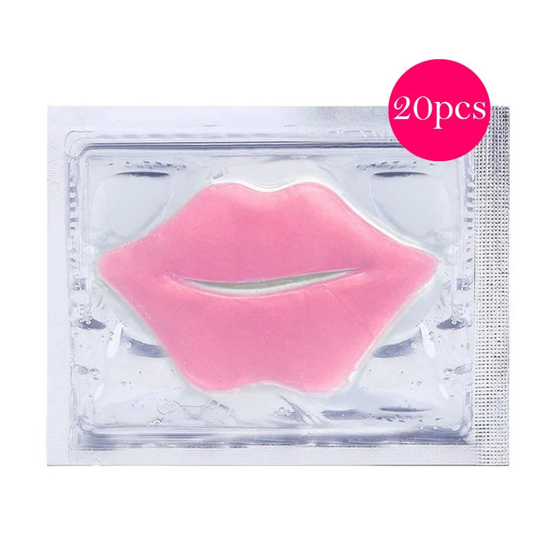 BIOAOUA Crystal Collagen Lip Mask Patches – 20 Pack Collagen Lip Mask Oasis Select Pink 20p