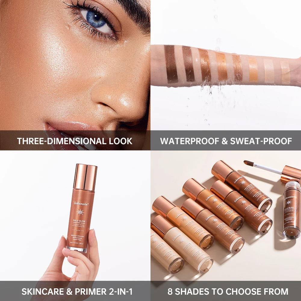 Bronzer Facial Gloss Liquid Highlighter Permanent Setting Contouring Liquid Moisturizes Soothes Long-lasting Effect Face Filter Oasis Select