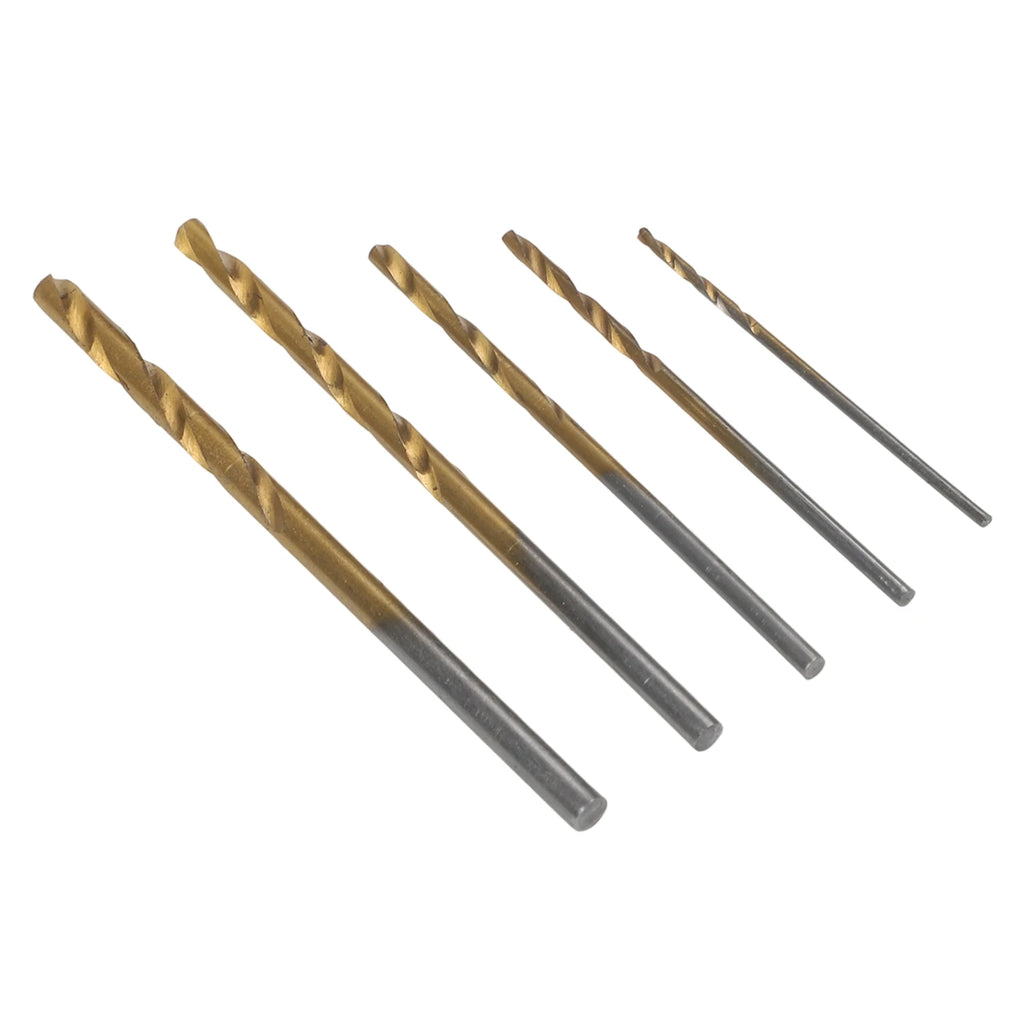 50pc Titanium HSS Twist Drill Bit Set 1–3mm | Metal & Wood HSS Twist Drill Set Oasis Select