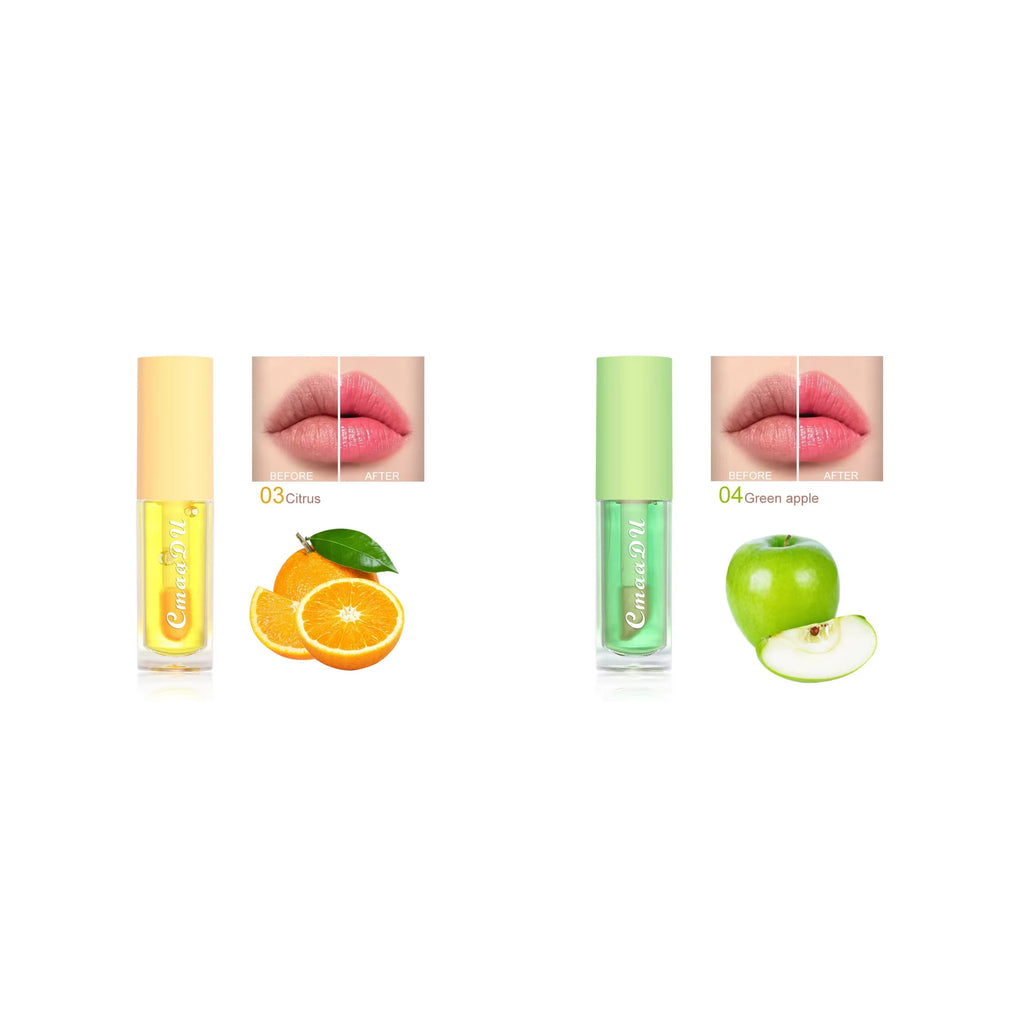 6-Color Fruit Flavor Color-Changing Lip Oil & Balm