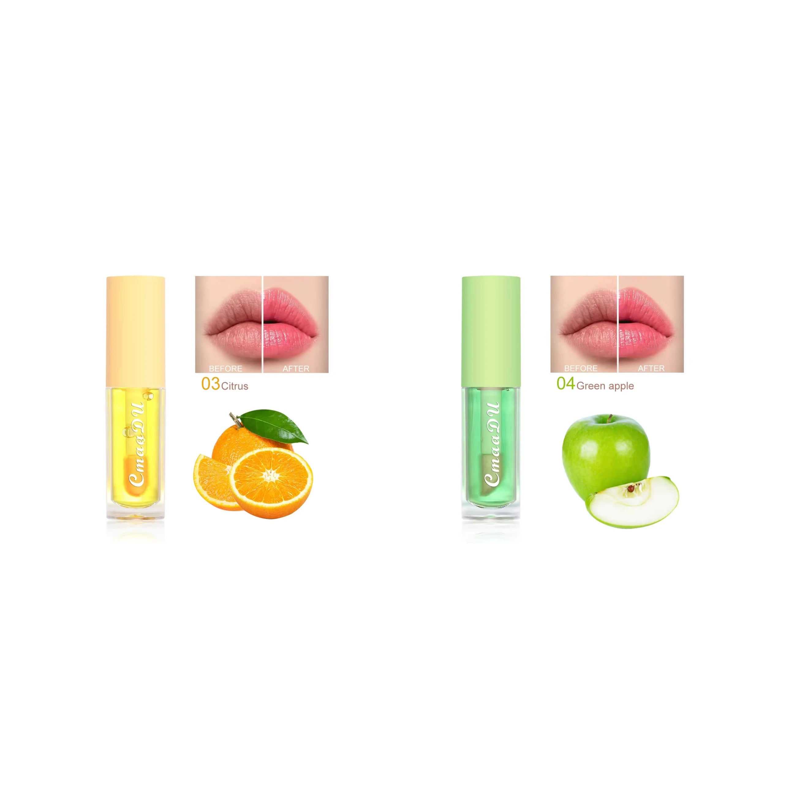 6-Color Fruit Flavor Color-Changing Lip Oil & Balm