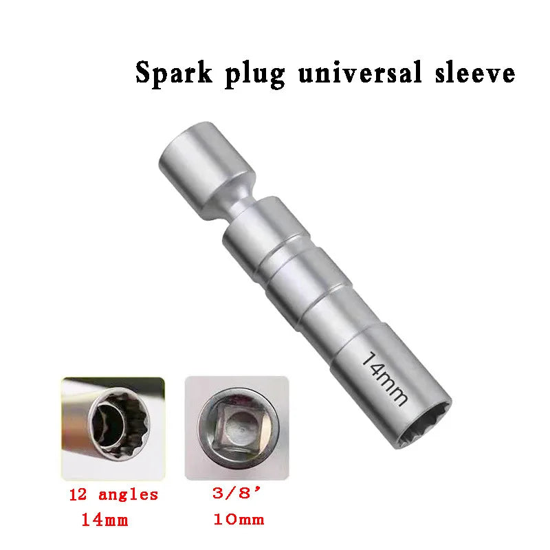 For BMW Mercedes Benz Spark Plug Sleeve Wrench Socket Magnetic 12-Point Angle Thin Wall Spark Plug Car Removal Tools 14mm 16mm Oasis Select