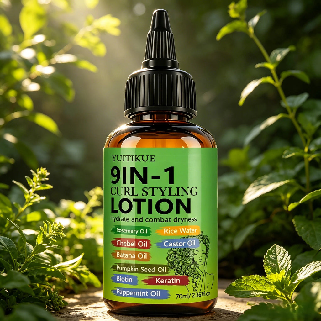 YUITIKUE 9-in-1 Curl Styling Lotion – Anti-Frizz & Defines