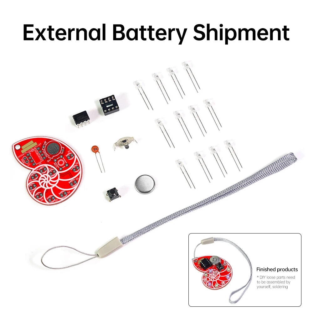 Soldering Learning Kit LED Seashell SMD SMT DIY Electronic Kit for Soldering Practice Learning Light Accessories Oasis Select With Batter
