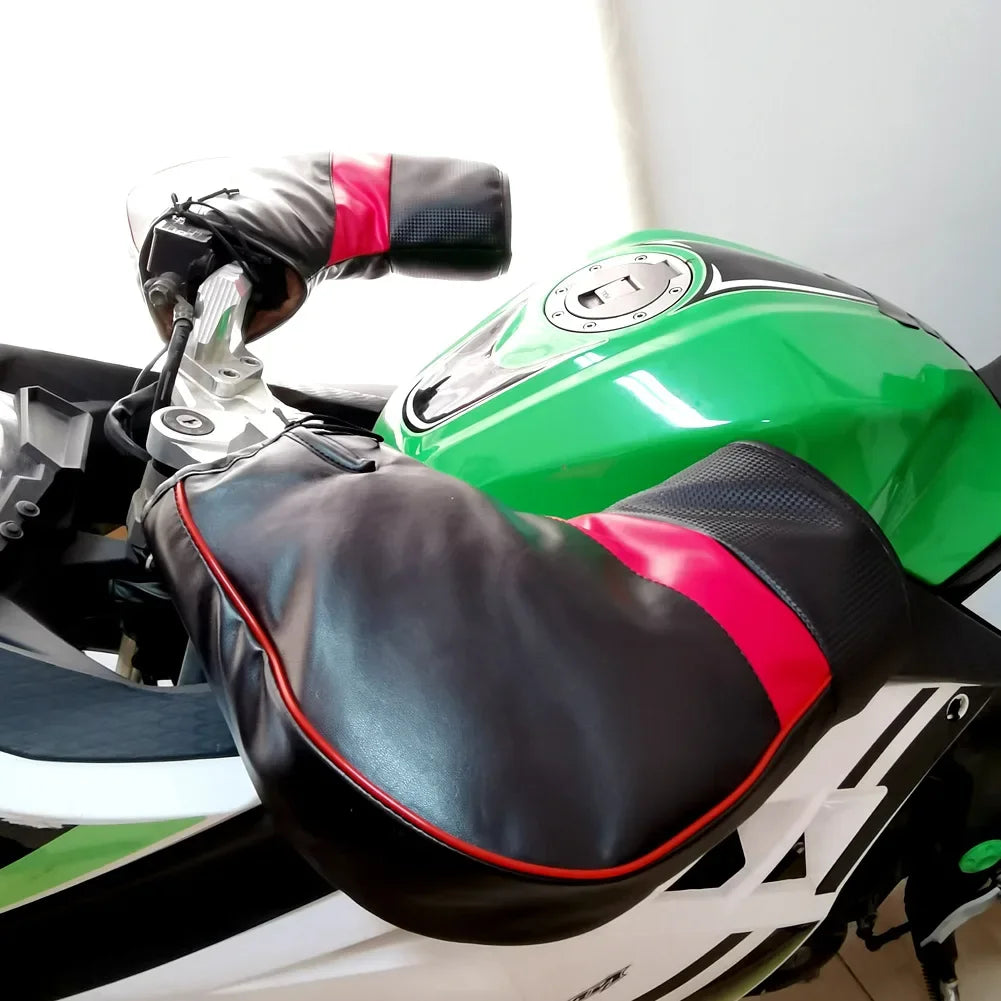 Protective Motorcycle Handlebar Gloves Muffs Thick Warm Rainproof Winter Warmer Universal Fit Scooter Bike Guantes Windproof Oasis Select