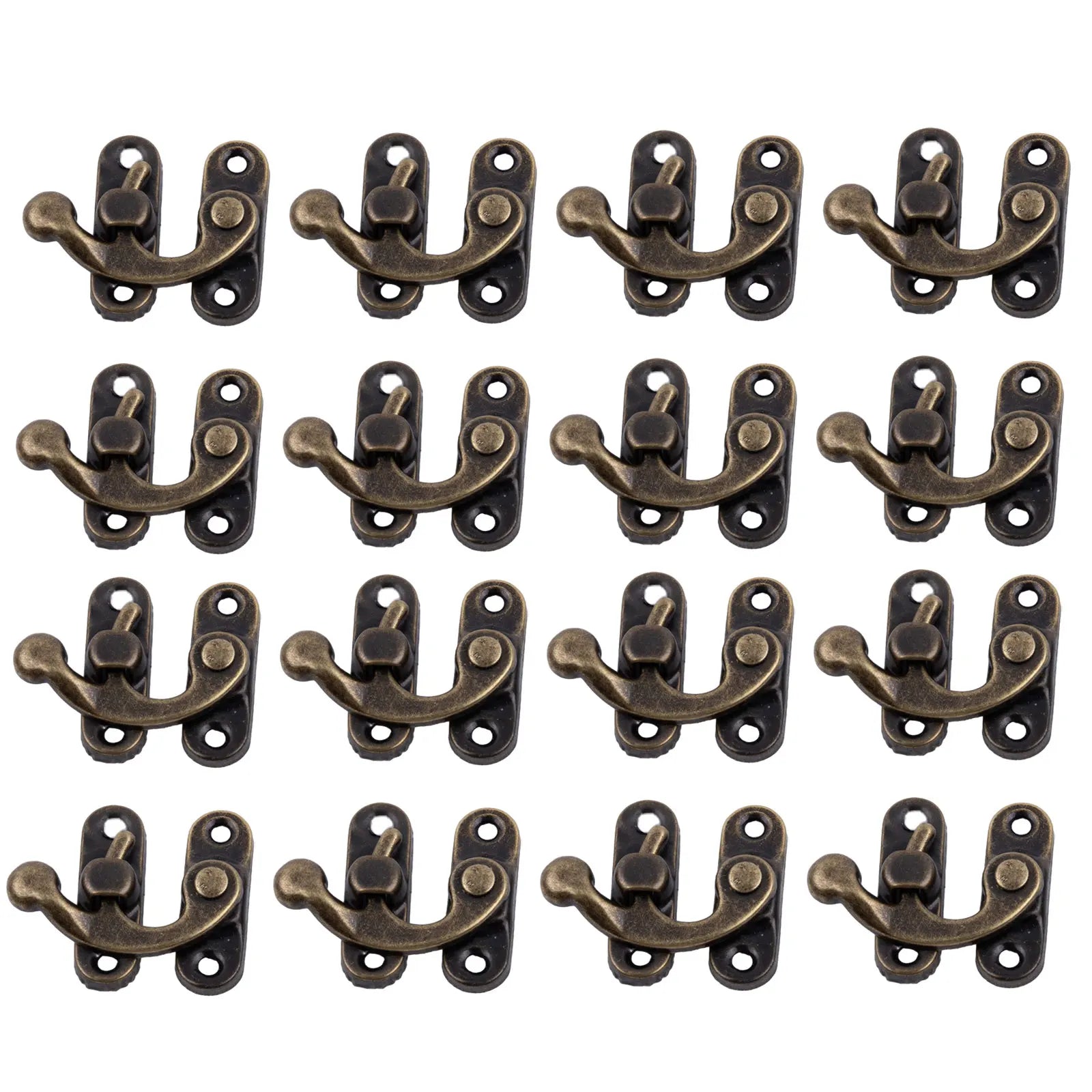 30-Pack Toggle Hasp Latch Clasps for Wooden Boxes – Gold, Bronze Box Hasp Latches Oasis Select Bronze