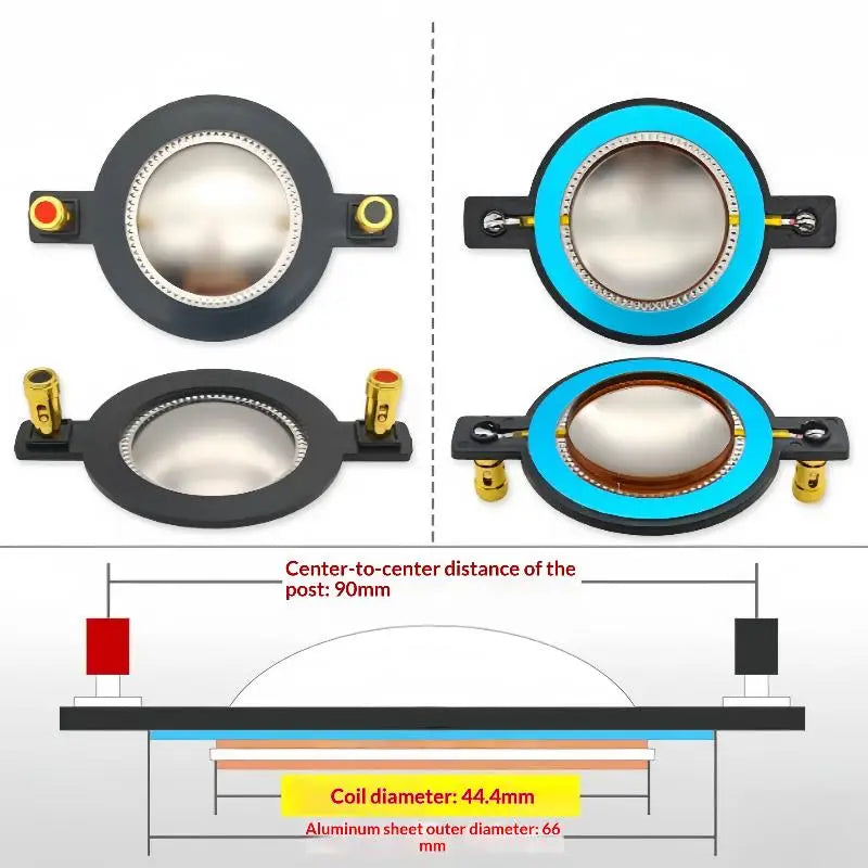 1Pcs Diaphragms Titaniums Film Tweeter Voice Coil Membranes 44.4mm Oasis Select A1
