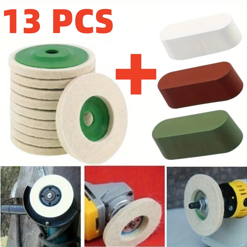 Metal Polishing Compound Kit – Steel, Aluminum & Jewelry Buffing Bars Metal Polishing Kit Oasis Select 13pcs