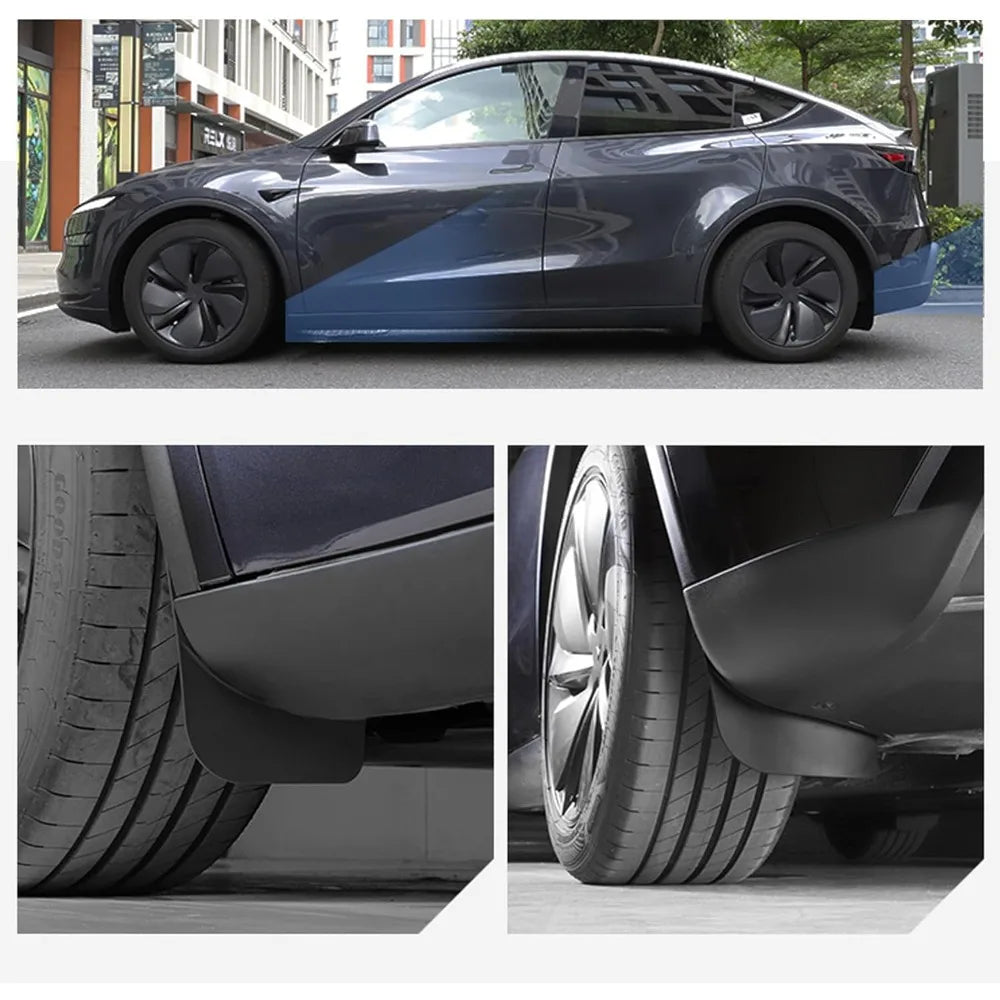 All Weather Protection TPE Mudguards Compatible for Tesla Model Y Juniper 2025 Front Rear Mud Flaps Fender 4PCS Accessories Oasis Select