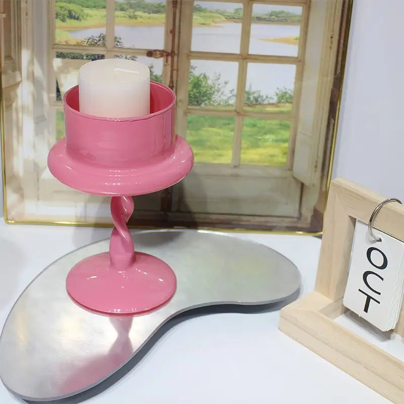 Retro French Tall Candlestick Decoration Home Romantic and Girlish Candlelight Dinner Atmosphere Light Oasis Select