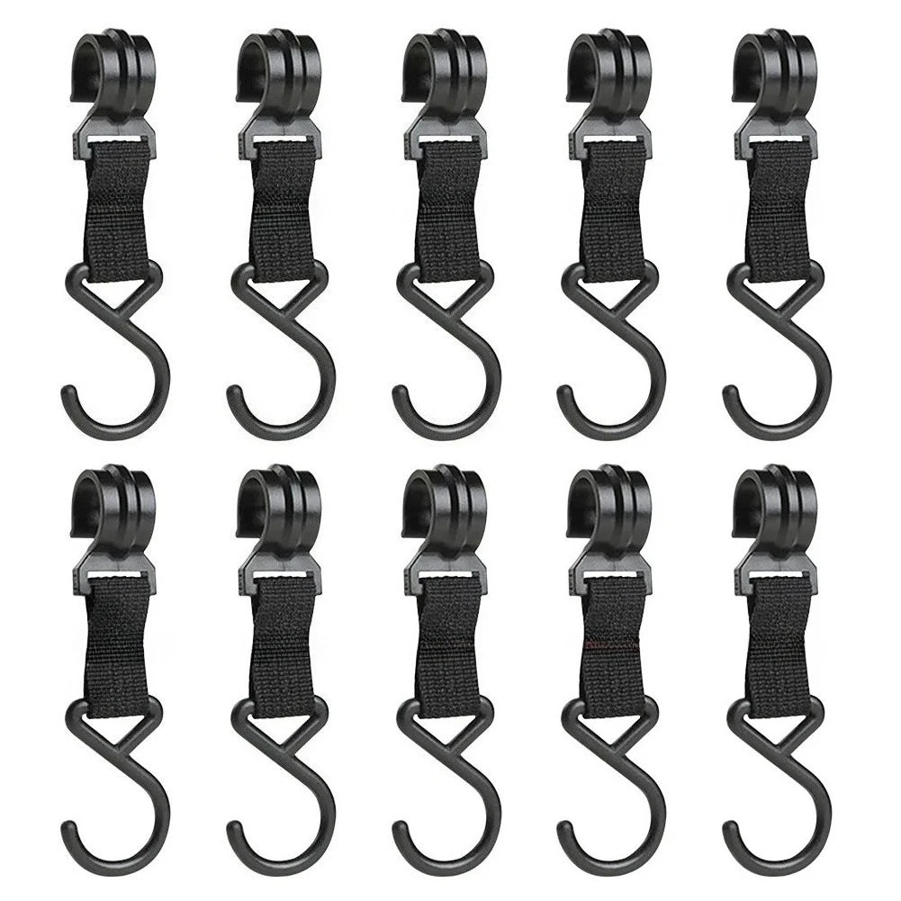 5/10pcs Outdoor Camping Moveable Organizer Hooks Detachable S-Shaped Hooks Hanging Storage Rack Multifunctional Outdoor Tools Oasis Select