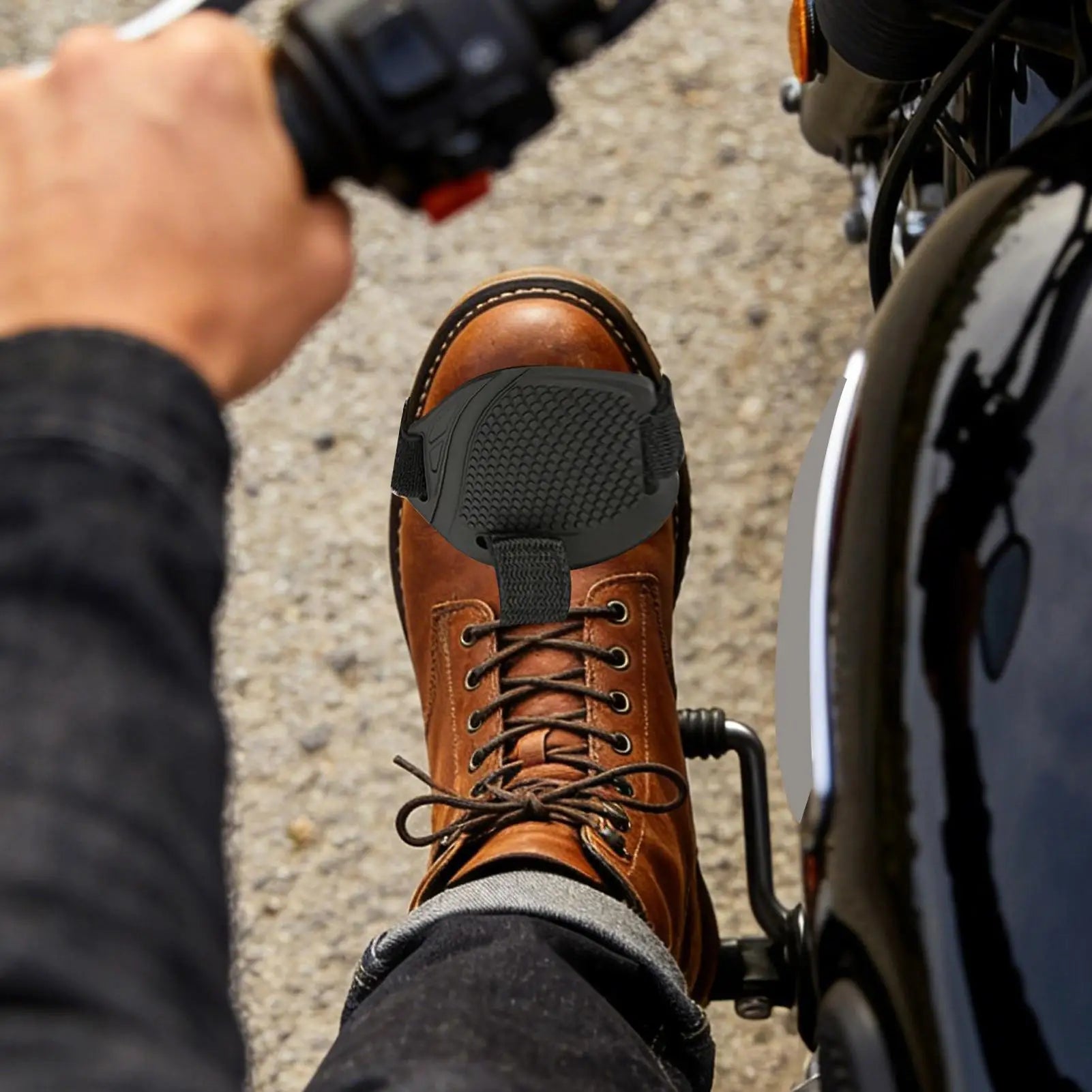 1PC Motorcycle Shift Pad Gear Shoe Cover Durable Lightweight Boot Protector Adjustable Protector Cover for Riding Shoe Protect Oasis Select