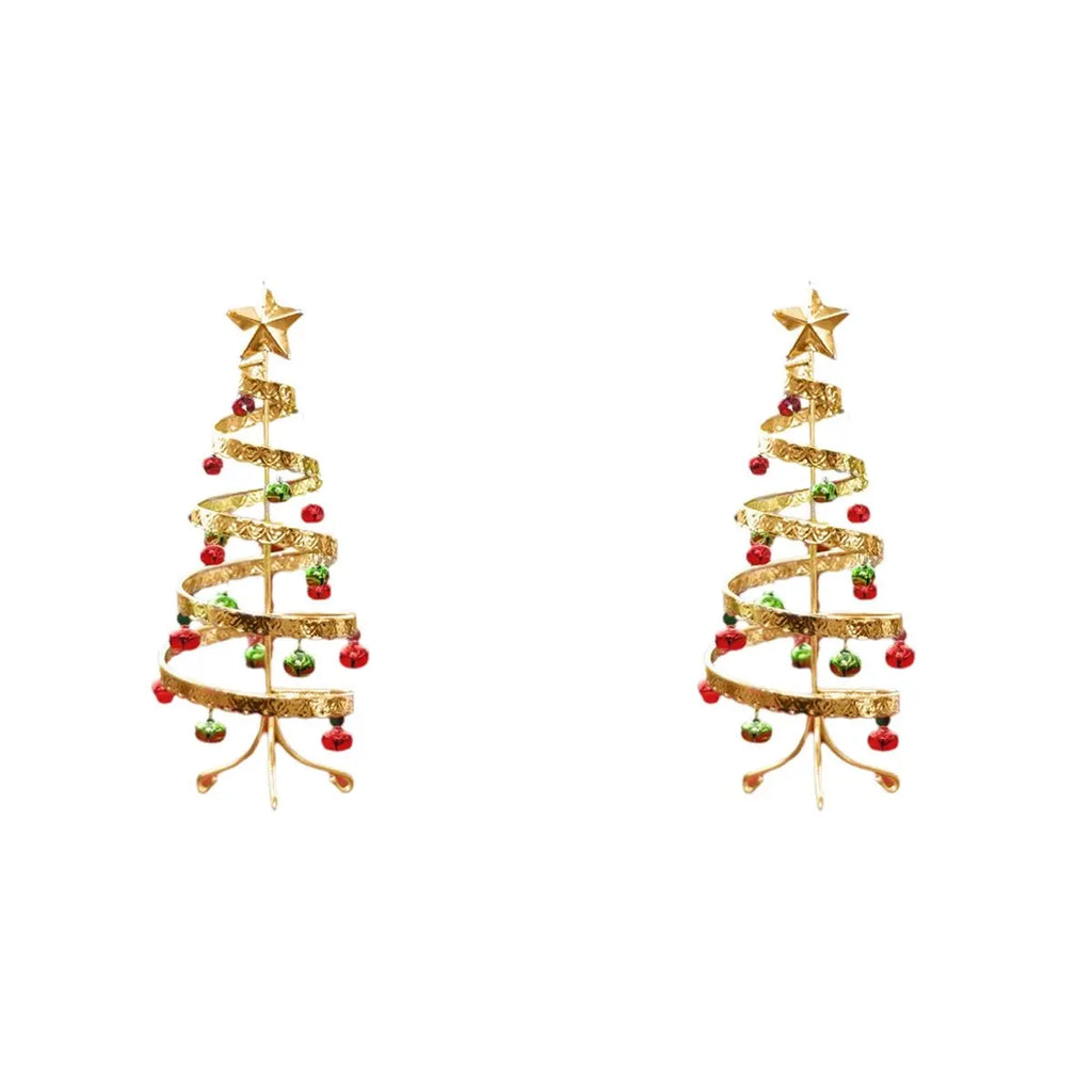 2026-WISH 2X Iron Craft Bell Mini Christmas Tree Desktop Simulation Christmas Tree Display Christmas Decorations As Shown Oasis Select