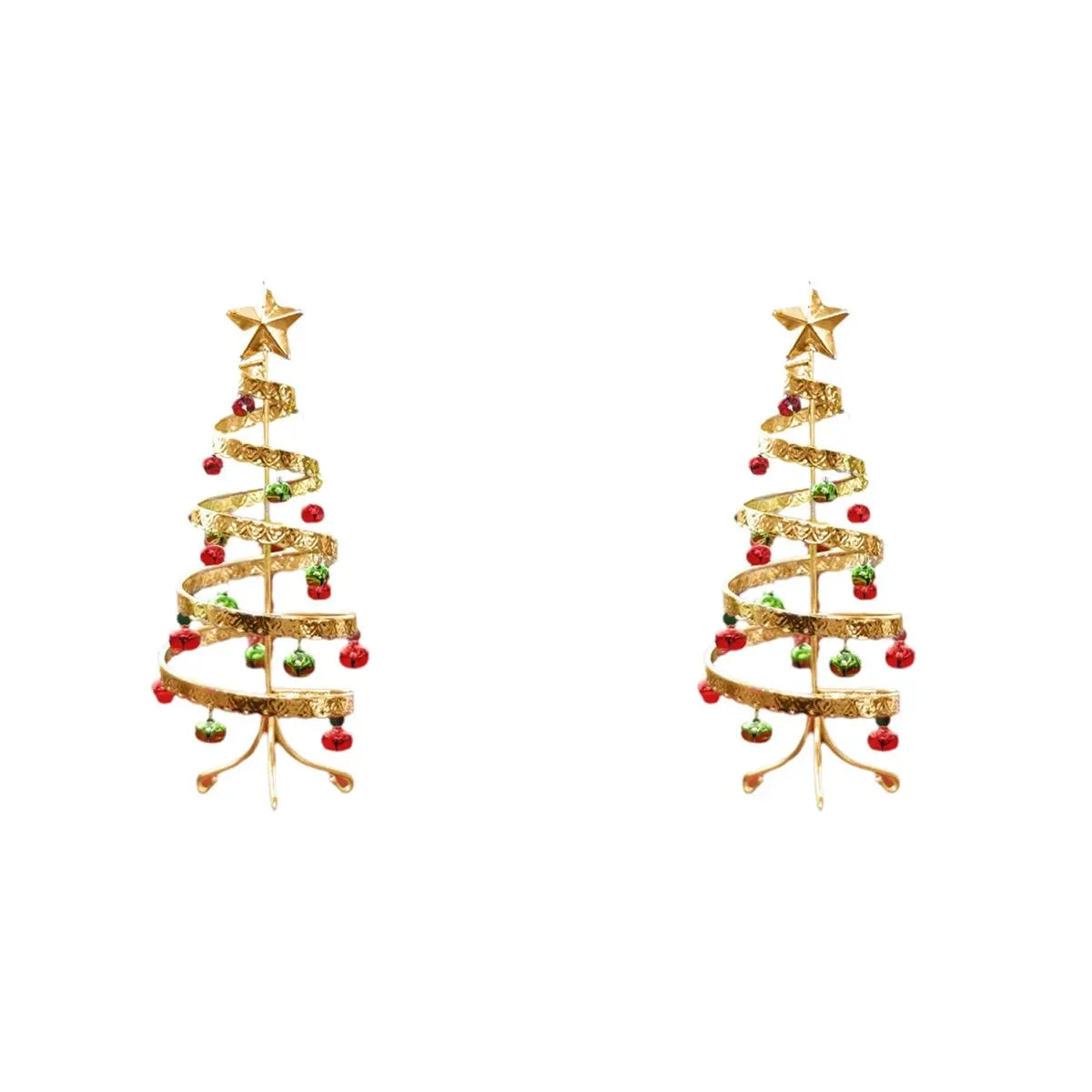 2026-WISH 2X Iron Craft Bell Mini Christmas Tree Desktop Simulation Christmas Tree Display Christmas Decorations As Shown Oasis Select