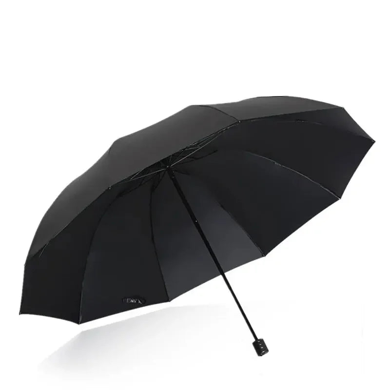 High-Quality 130cm Ten-Bone Umbrella with Reinforced Frame Strong Waterproof Windproof Manual Large Umbrella for Protection Oasis Select Black G1345C 10K metal-fiber composite