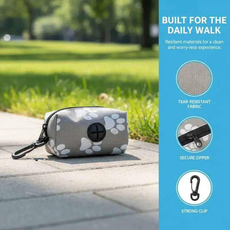 Pet Dog Poop Bag Holder Leash Attachment Adjustable Mini Travel Garbage Bag Dogs Waste Poop Bags Dispenser Pet Cleaning Tools Oasis Select