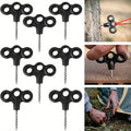 10PCS Camping Deck Nail Tent Pegs Screw Nail , Lightweight Windproof Rope Fixing Nail, Hiking Campsite Supplies Oasis Select Black Without Lumino