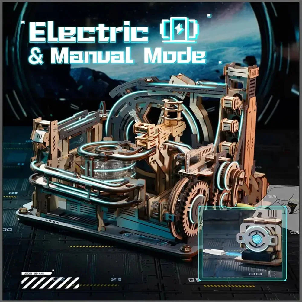 Wooden metal assembly model, handmade three-dimensional puzzle, high difficulty mechanical assembly, toy gift Oasis Select