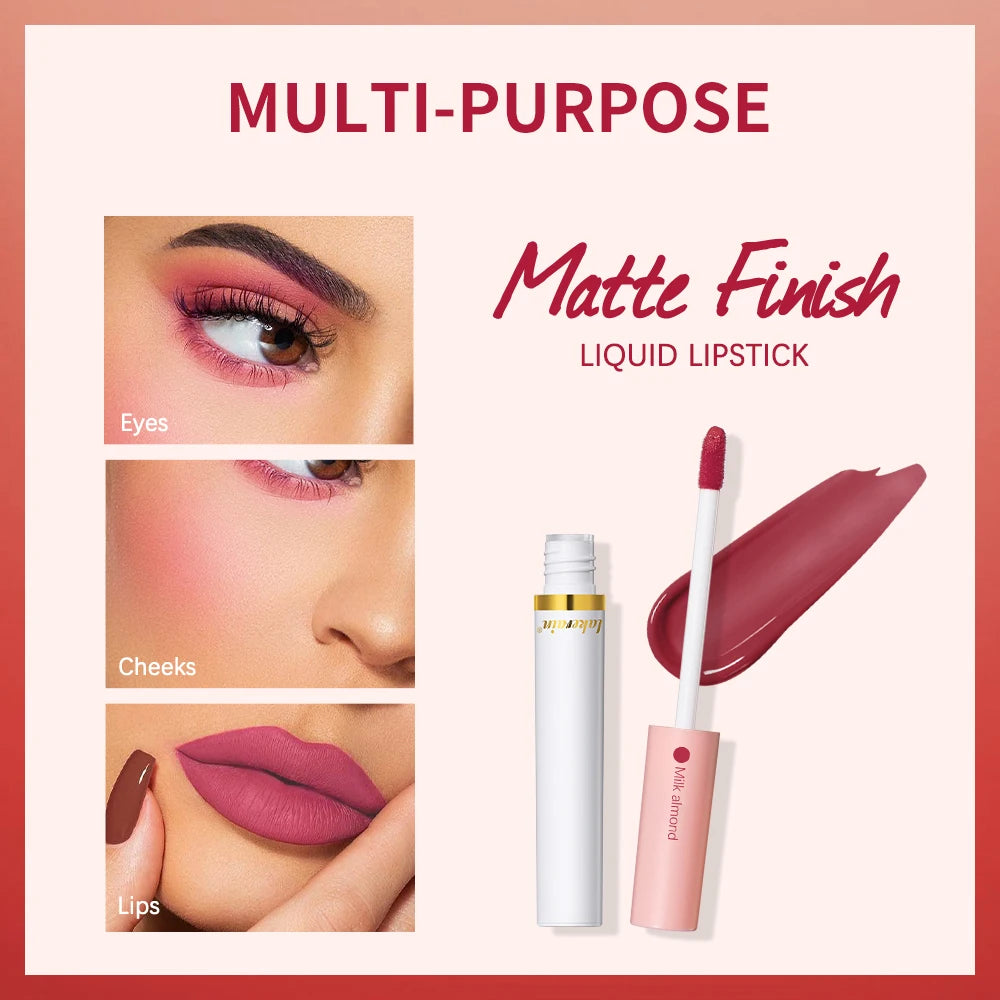 4pcs/set Velvet Lip Gloss Matte Liquid Lipstick Waterproof Long Lasting Tint Cigarette Tube Pigment Red Pink Makeup Oasis Select
