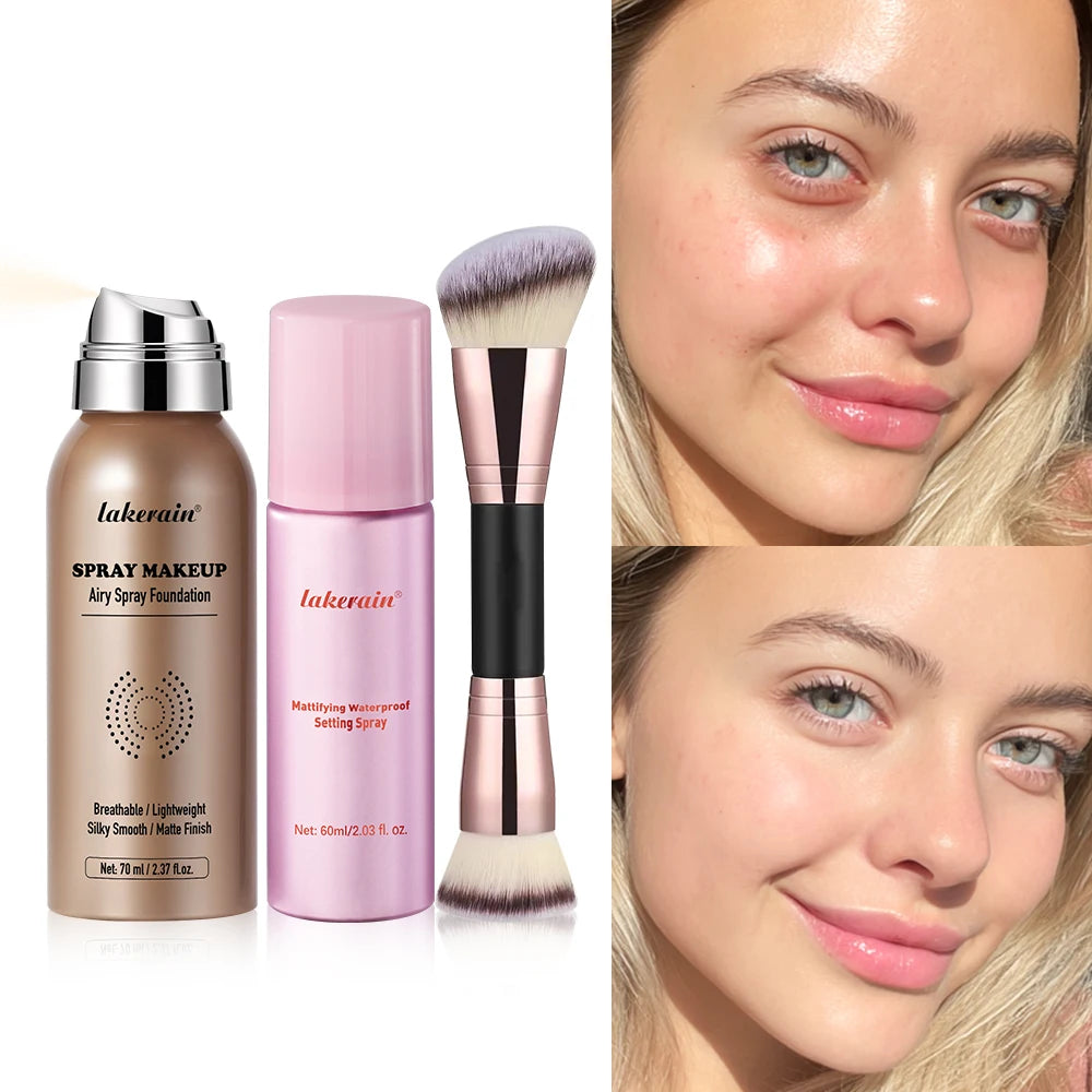 Airbrush Foundation Spray Set – Matte, Waterproof, Long-Lasting Foundation Spray Set Oasis Select set4