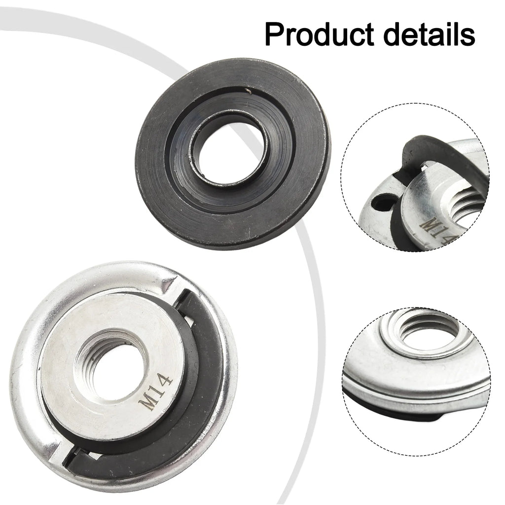 For M14 Quick Release Self-Locking Grinder Pressing Plate Angle Grinder Flange Nut Power Chuck Set Replacement Clamping Tool Oasis Select