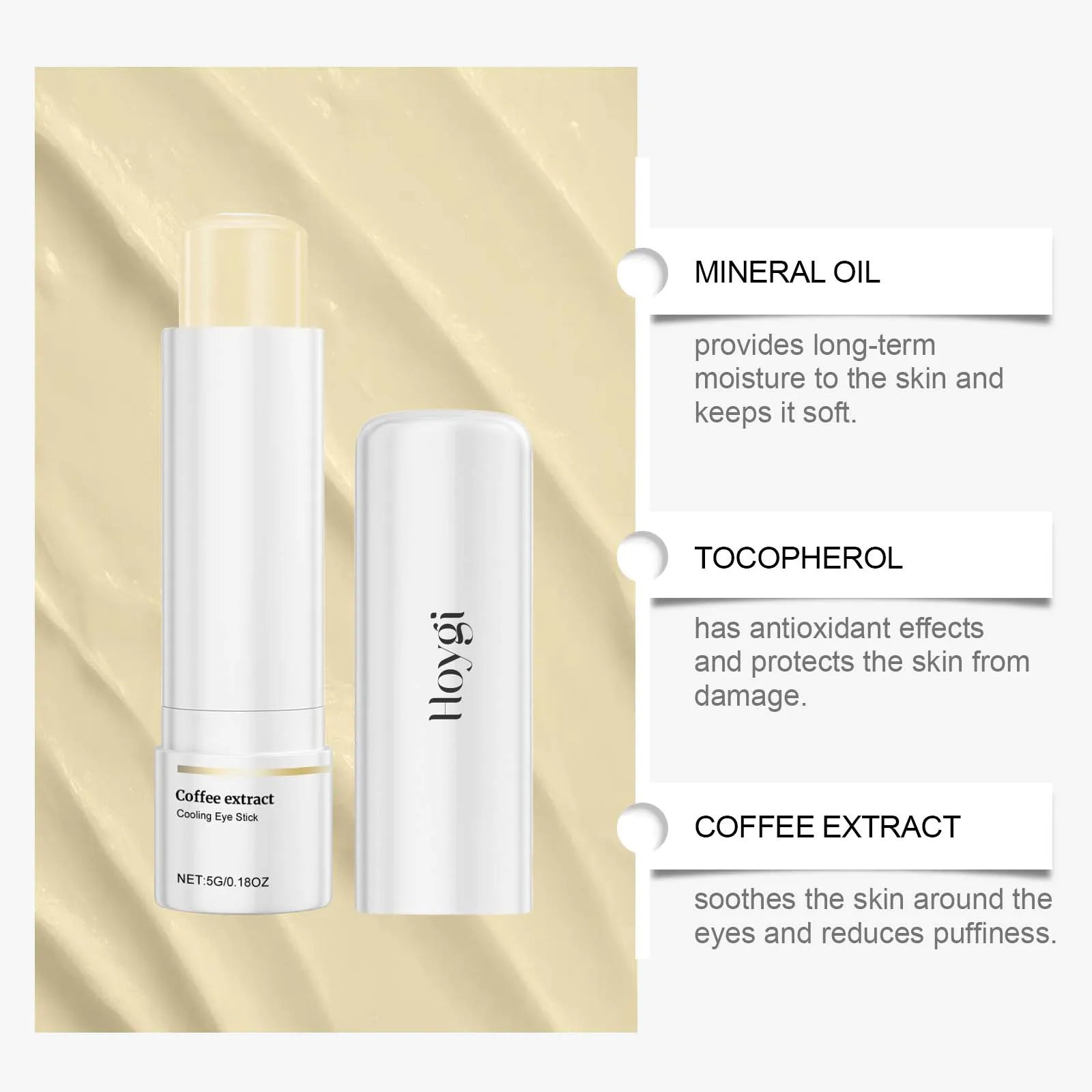 Eye cream stick softens and tightens the skin, reduces wrinkles, improves eye condition, moisturizes and brightens Oasis Select