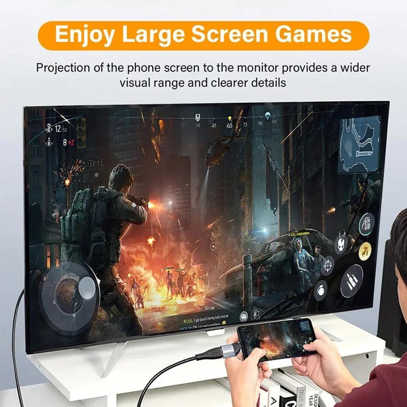 USB C Type C To 4K 8K HDMI HDTV USB C to DP DisplayPort miniDP VGA RJ45 Adapter For Laptop MacBook TV Box PS5 Switch iPad Galaxy Oasis Select